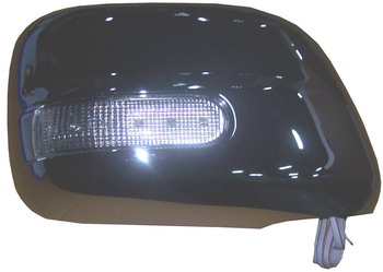 DOOR MIRROR COVER WITH LED CHROME RH